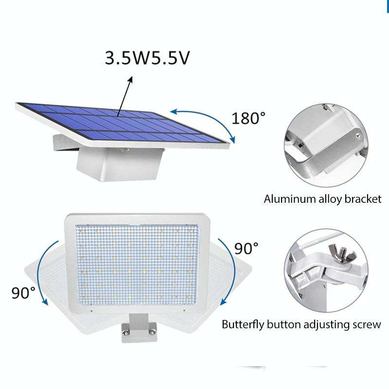 48 LED Detachable Solar Light IP65 Waterproof Outdoor Courtyard LED Street Lamp, Light Color:Warm...