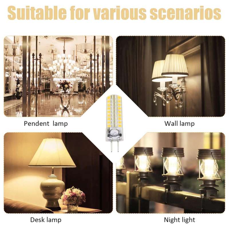 GY6.35 72 LEDs SMD 2835 Corn Light Bulb, AC/DC 12V (White Light)