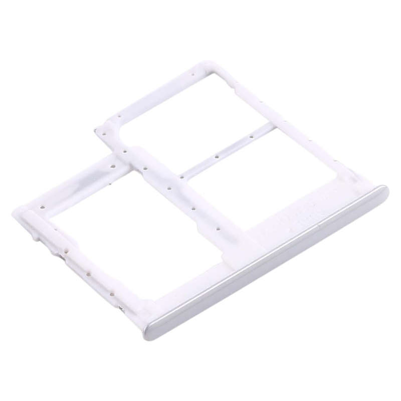 For Samsung Galaxy A41 / A415 SIM Card Tray + SIM Card Tray + Micro SD Card Tray (White)