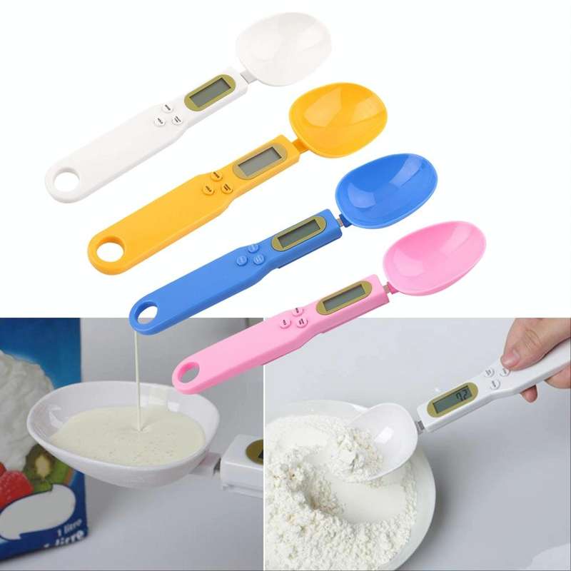 Digital LCD Kitchen Food Weight Measurement Professional Electronic Scale Spoon Scale(White)