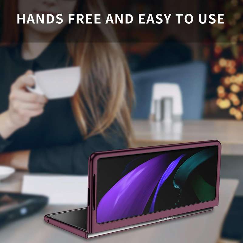 For Samsung Galaxy Z Fold2 5G Armor Foldable Phone Case(Wine Red)