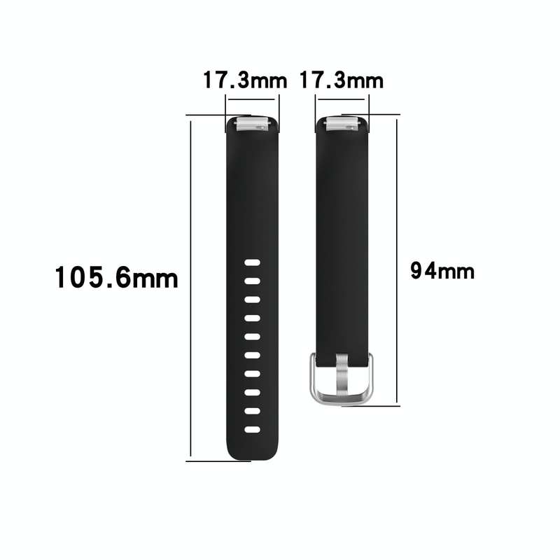 For Fitbit Inspire 2 TPE Watch Band, Size:S(Black)