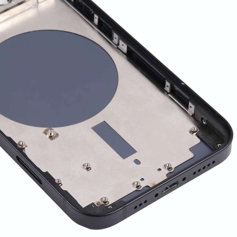 Back Housing Cover with SIM Card Tray & Side  Keys & Camera Lens for iPhone 13(Black)