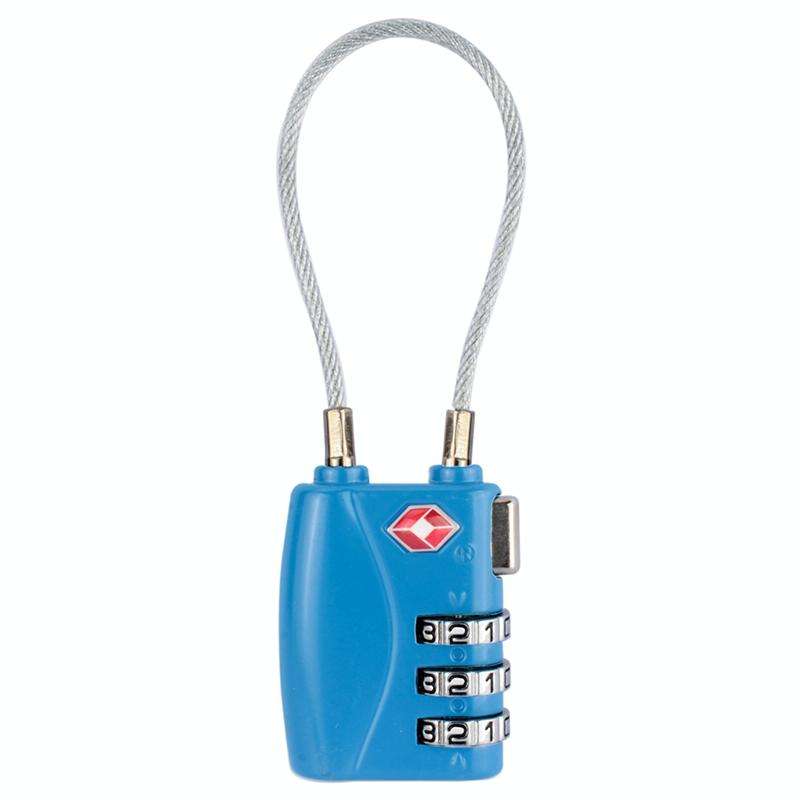 JASIT TSA719 Zinc Alloy 3-Digit Password TSA Lock Travel Luggage Padlock(Blue)