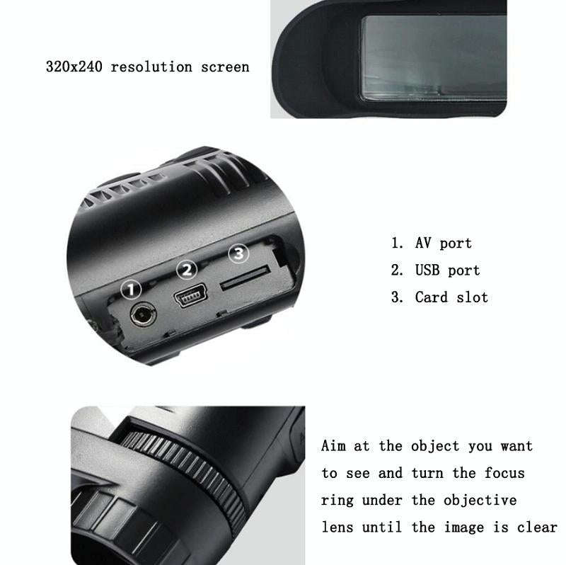 High-Definition Digital Night Vision Camera With Screen Photo/Video/Patrol/Infrared/Night Vision/...