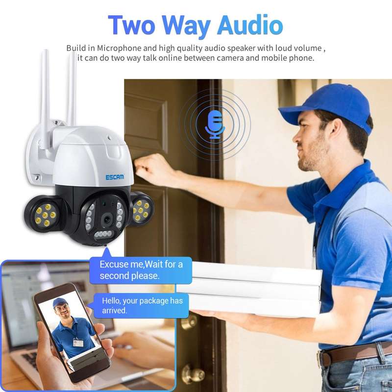 ESCAM QF233 3.0 Million Pixels Smart WiFi IP Camera, Support Auto Tracking & Night Vision & Two W...