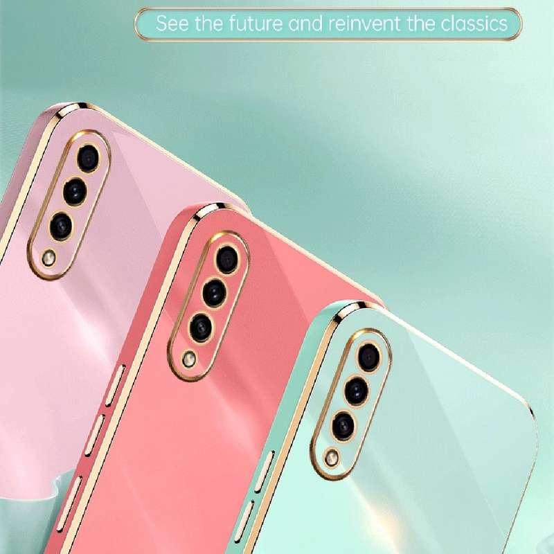 For Samsung Galaxy A50 XINLI Straight Edge 6D Electroplate TPU Phone Case(Black)