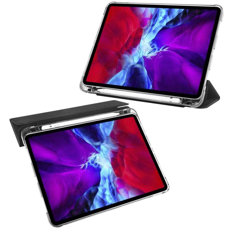 For iPad Pro 11 (2020) / iPad Pro 11(2018) 3-folding Horizontal Flip PU Leather + Shockproof TPU ...