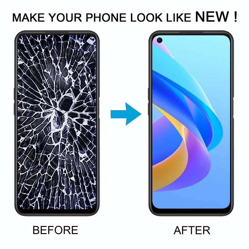 For OPPO A76 4G OEM LCD Screen Digitizer Full Assembly with Frame