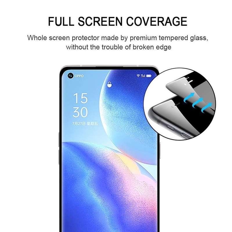 For OPPO Reno5 Pro+ 5G / Pro 5G 25 PCS 9H HD 3D Curved Edge Tempered Glass Film(Black)