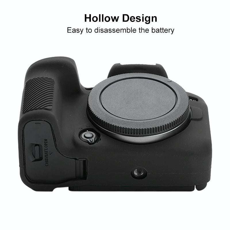 For Canon EOS R10 Soft Silicone Protective Case (Black)
