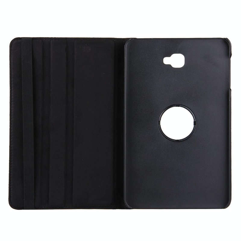 For Galaxy Tab A 10.1 / T580 Litchi Texture Horizontal Flip 360 Degrees Rotation Leather Case wit...