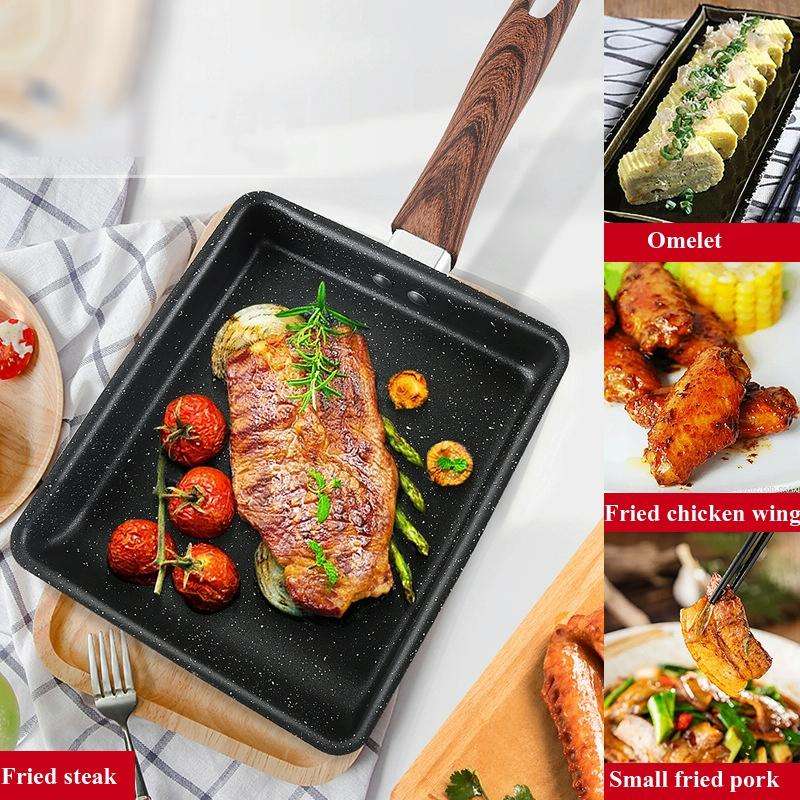 JBY-6658 Small Frying Pan Tamagoyaki Pan Maifanshi Non-Stick Frying Pan Square Omelette Pan,Size:...