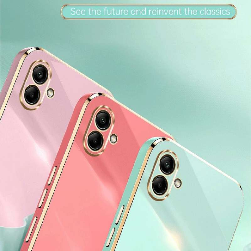 For Samsung Galaxy A04 4G XINLI Straight Edge 6D Electroplate TPU Phone Case(Pink)