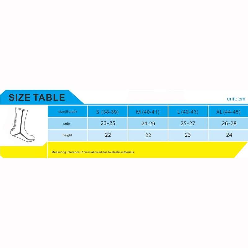 SLINX 1130 3mm Neoprene Cold Protection Diving Socks Super Elastic Non-slip Diving Fins Anti-wear...