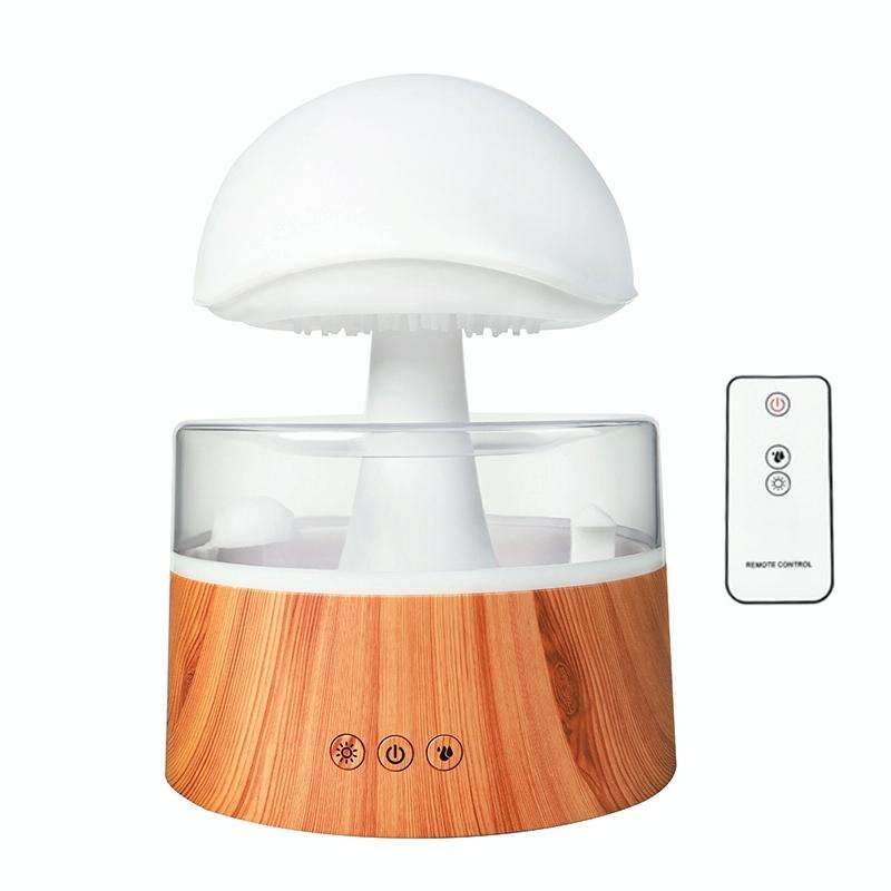 500ml Rain Humidifier Mushroom Cloud Colorful Night Lamp Aromatherapy Machine With Remote Control...