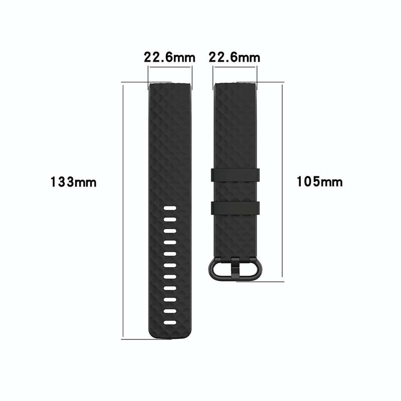 Color Buckle TPU Wrist Strap Watch Band for Fitbit Charge 4 / Charge 3 / Charge 3 SE, Size: L(Gray)