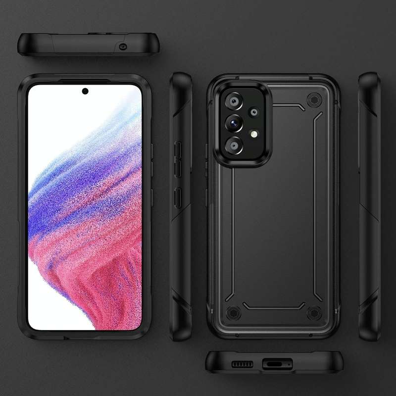 For Samsung Galaxy A53 5G 2 in 1 Soft TPU Hard PC Phone Case(Black)