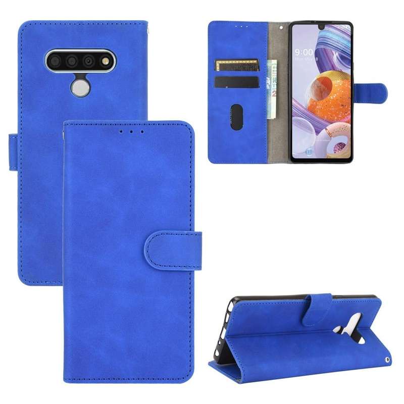 For LG Stylo 6 Solid Color Skin Feel Magnetic Buckle Horizontal Flip Calf Texture PU Leather Case...