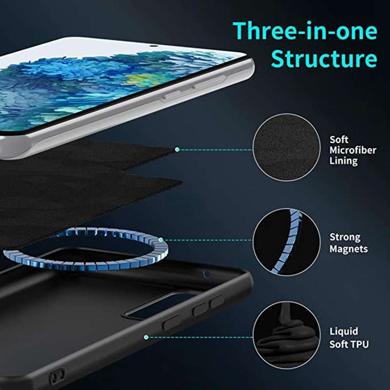 For Samsung Galaxy S20 FE 2022/S20 FE MagSafe Magnetic Liquid Silicone Phone Case(Black)