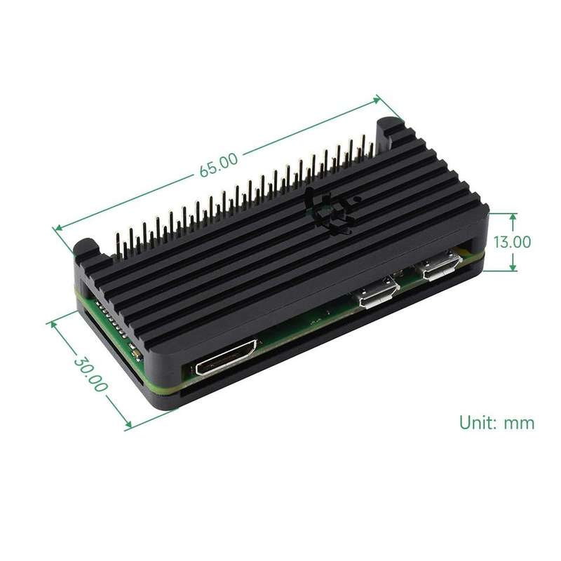 Waveshare Aluminum Alloy Protection Case for Raspberry Pi Zero Series, Fits Zero / Zero 2 W