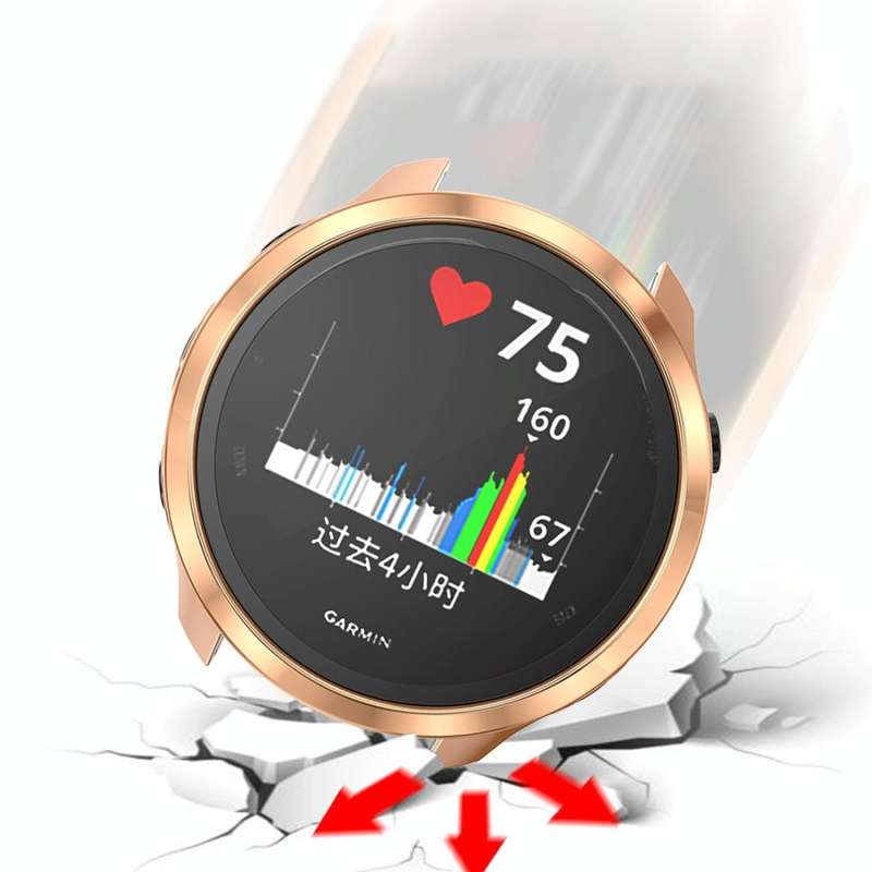 For Garmin Forerunner 245 TPU Electroplated Watch Case(Rose Gold)