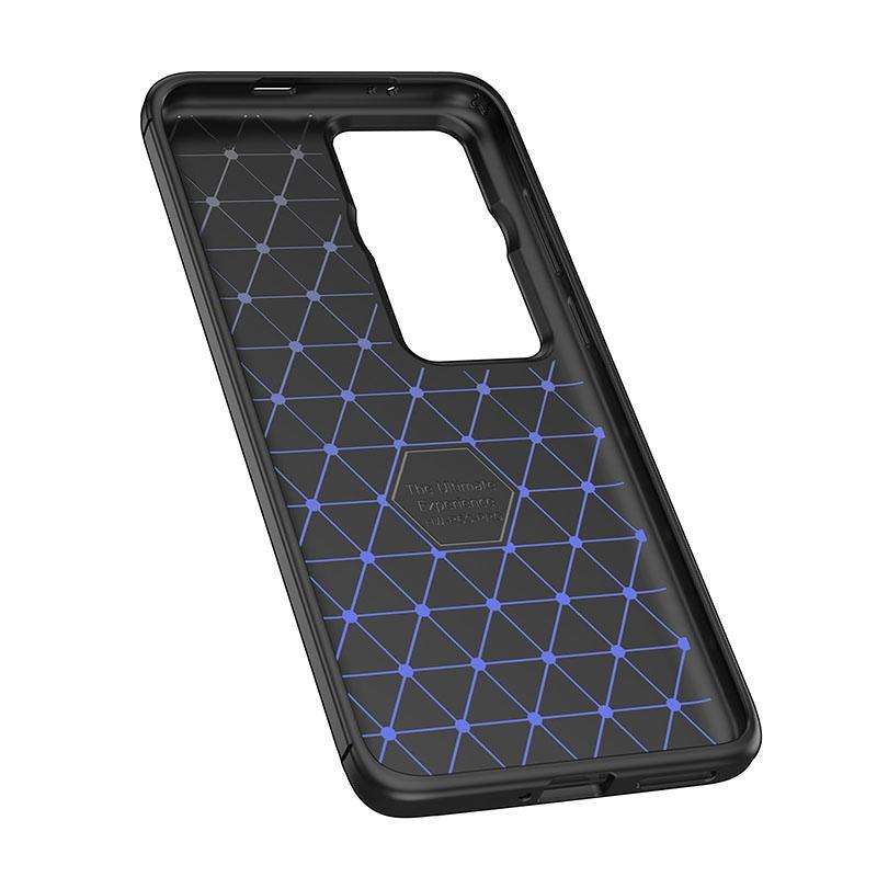For Huawei P60 Pro Litchi Texture Shockproof TPU Phone Case(Blue)