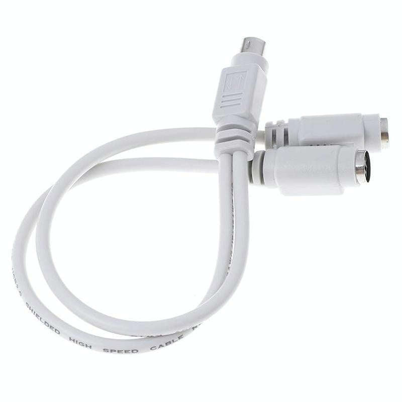 PS2 2pcs 1 to 2 Transfer Wiring Industrial Computer with Keyboard Mouse Interface(0.29m)
