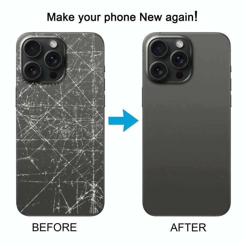For iPhone 15 Pro Max Battery Back Cover with Camera Lens Cover + MagSafe Magnet(Black)