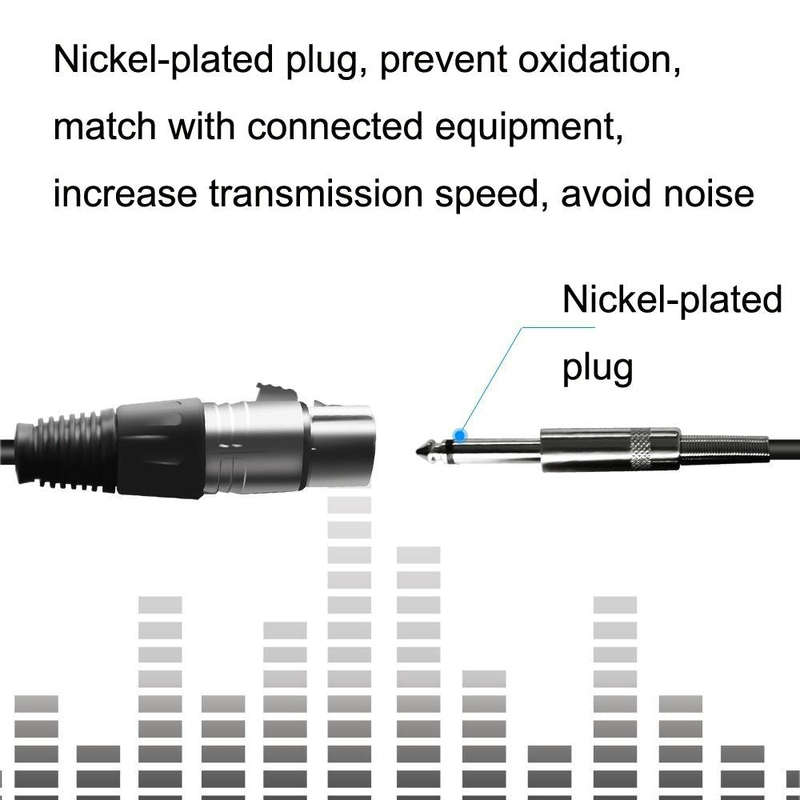 6.35mm Caron Female To XLR 2pin Balance Microphone Audio Cable Mixer Line, Size: 10m
