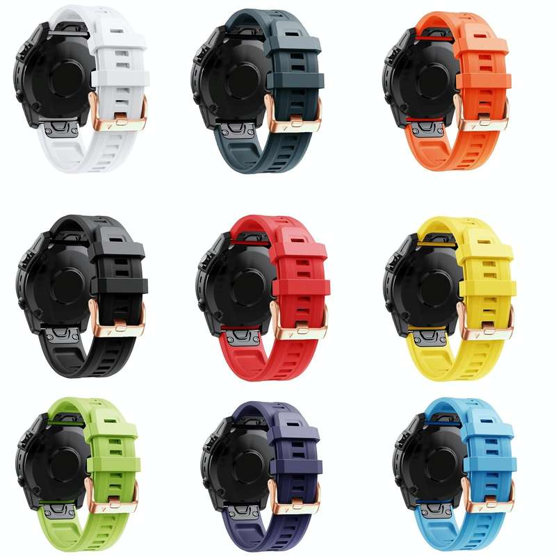 For Garmin Fenix 7s 20mm Silicone Watch Band(White)
