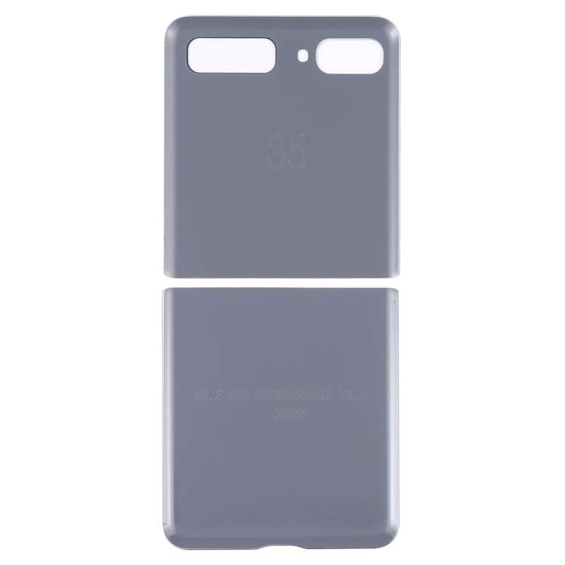 For Samsung Galaxy Z Flip 4G SM-F700 Glass Battery Back Cover (Black)