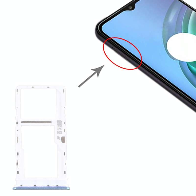 SIM Card Tray + SIM Card Tray / Micro SD Card Tray for Motorola Moto G10 XT2127-2 (Grey)