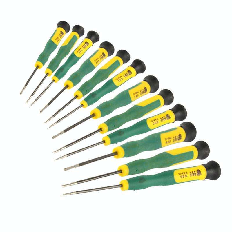 12 in 1 Screwdriver Repair Tool Set T2 T3 T4 T5 T6 T8 Ph00 Ph000 (Bst-666)(Green)