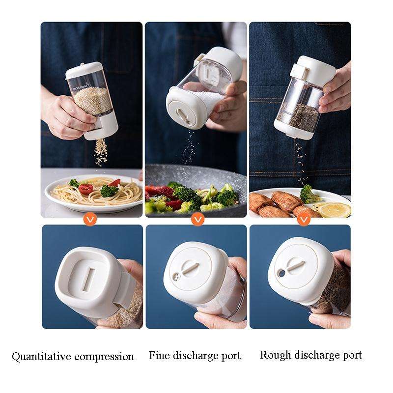 Marbrasse Metering Seasoning Box Pressing Type Seasoning Bottle Rotary Sealing Household Kitchen ...