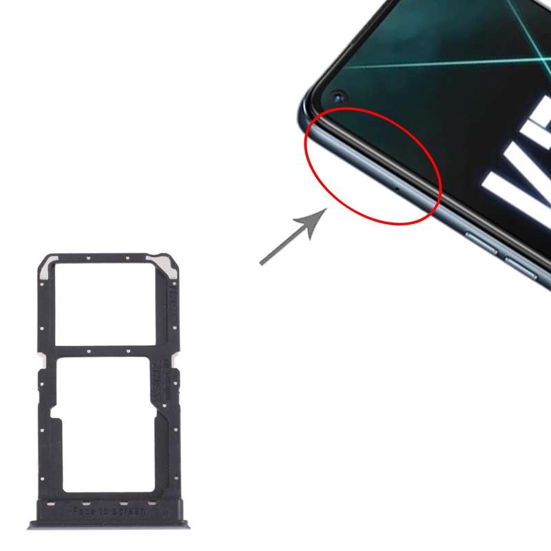 For OPPO K7X / Realme V5 / Realme Q2 PERM00 SIM Card Tray + SIM Card Tray / Micro SD Card Tray (B...