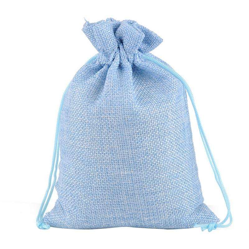 50 PCS Multi size Linen Jute Drawstring Gift Bags Sacks Wedding Birthday Party Favors Drawstring ...