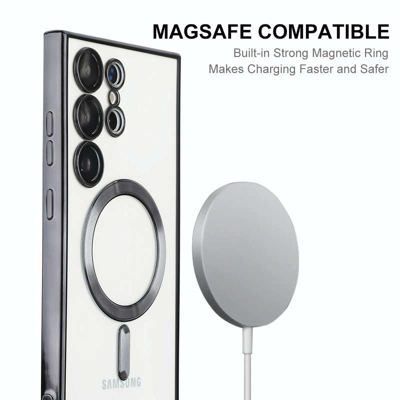 For Samsung Galaxy S23 Ultra 5G ENKAY Electroplated MagSafe Shockproof TPU Phone Case with Lens F...