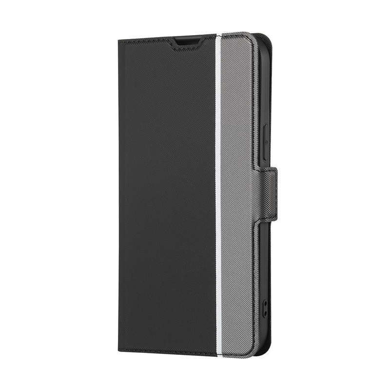 For Samsung Galaxy A80 Twill Texture Side Button Leather Phone Case(Black)