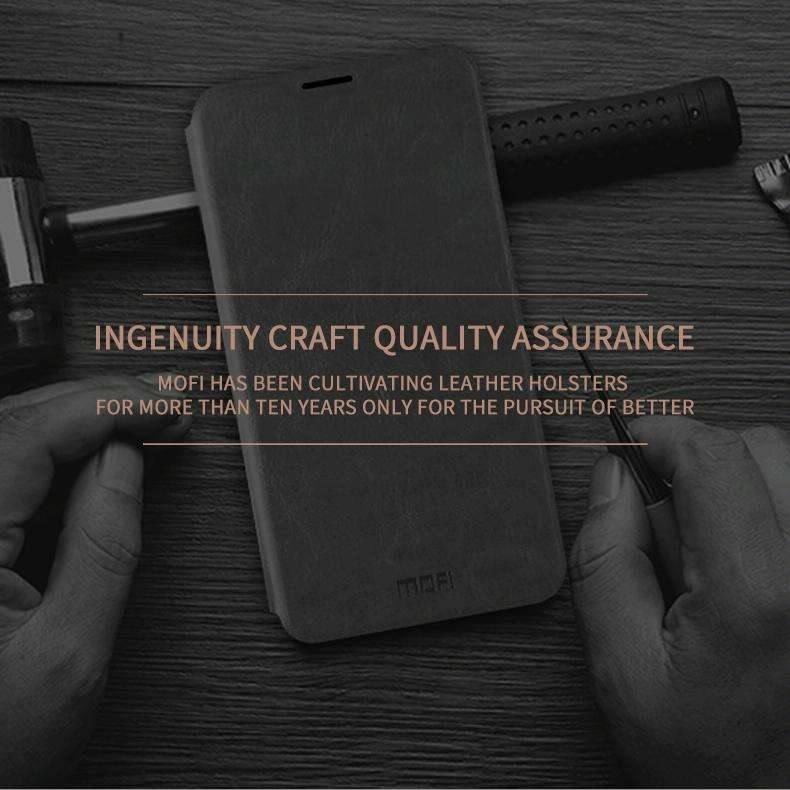 For Xiaomi RedMi 8A MOFI Rui Series Classical Leather Flip Leather Case With Bracket Embedded Ste...