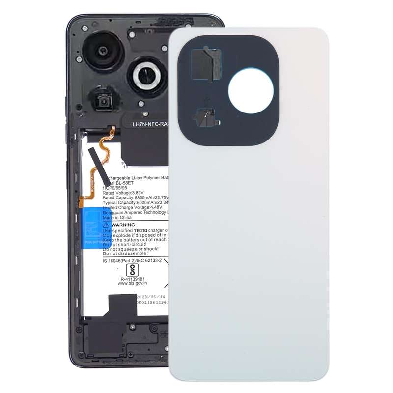 For Infinix Smart 8 Pro Original Battery Back Cover(White)