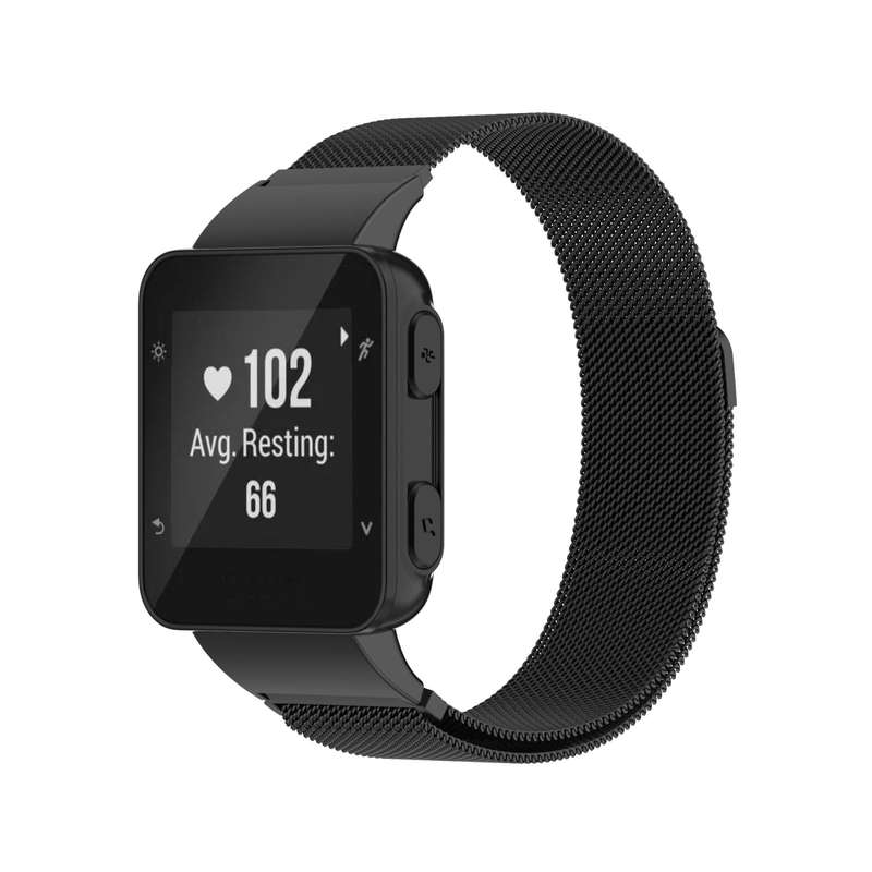 For Garmin Forerunner 35 / 30 Milanese Watch Band(Black)