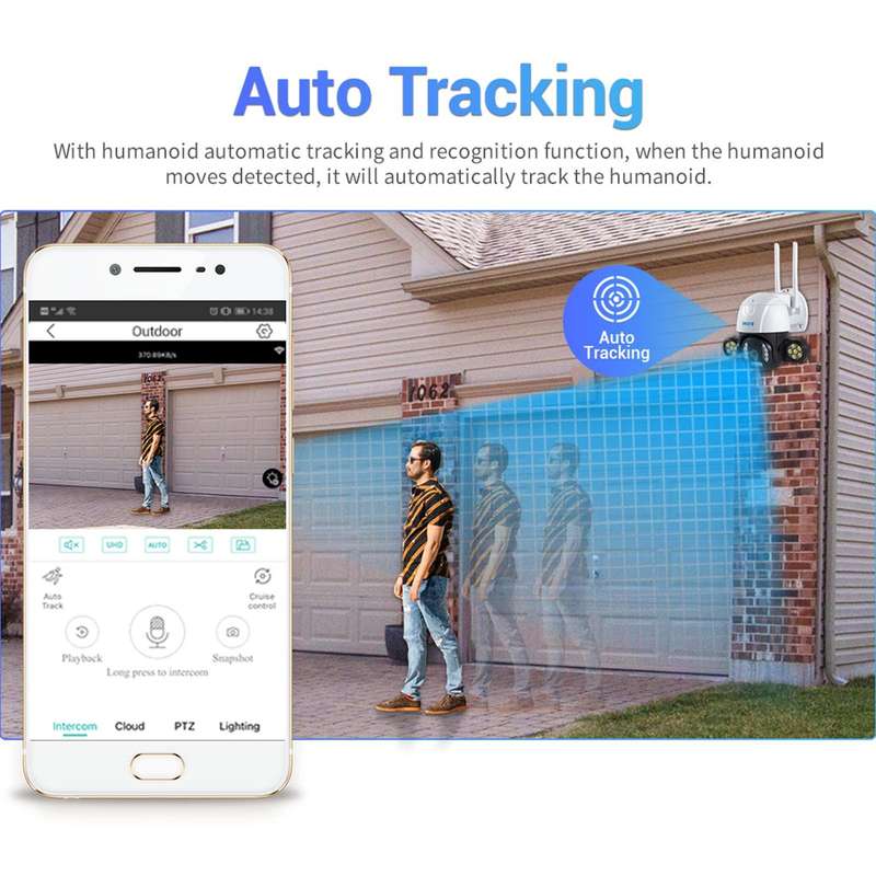 ESCAM QF233 3.0 Million Pixels Smart WiFi IP Camera, Support Auto Tracking & Night Vision & Two W...