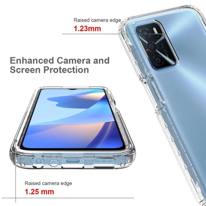 For OPPO A16 Shockproof High Transparency Two-color Gradual Change PC+TPU Candy Colors Phone Prot...