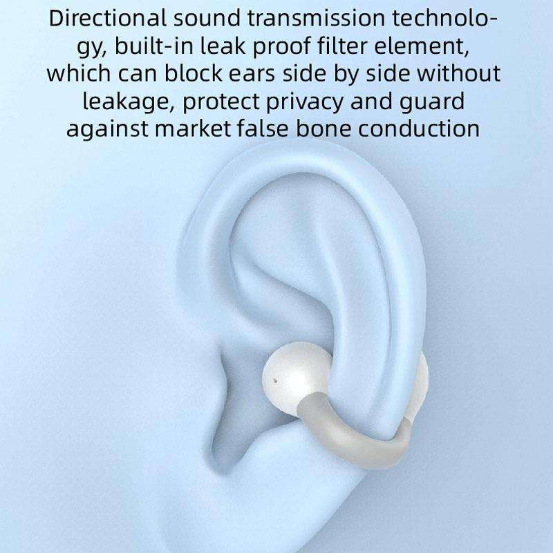 M-S8 Wireless Stereo Single Ear Clip-on Bluetooth Earphone(Blue)