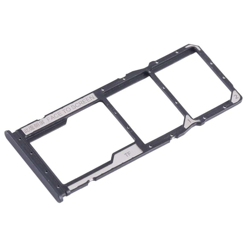 For Xiaomi Redmi 12C SIM Card Tray + SIM Card Tray + Micro SD Card Tray (Black)
