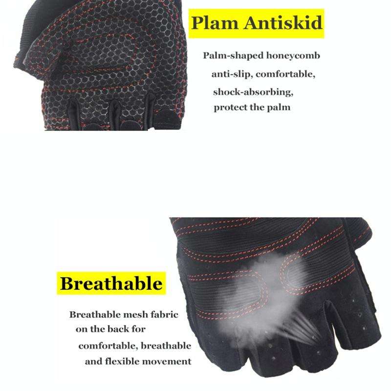 Gym Gloves Heavyweight Sports Exercise Weight Lifting Gloves Body Building Training Sport Fitness...