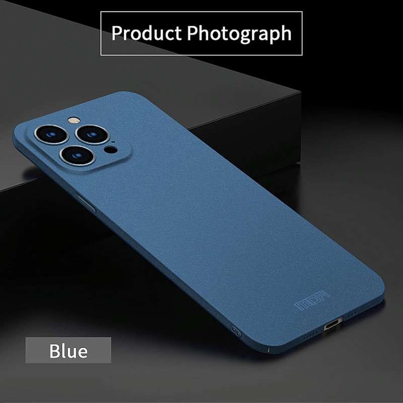 For iPhone 14 Pro MOFI Fandun Series Frosted PC Ultra-thin Phone Case(Blue)