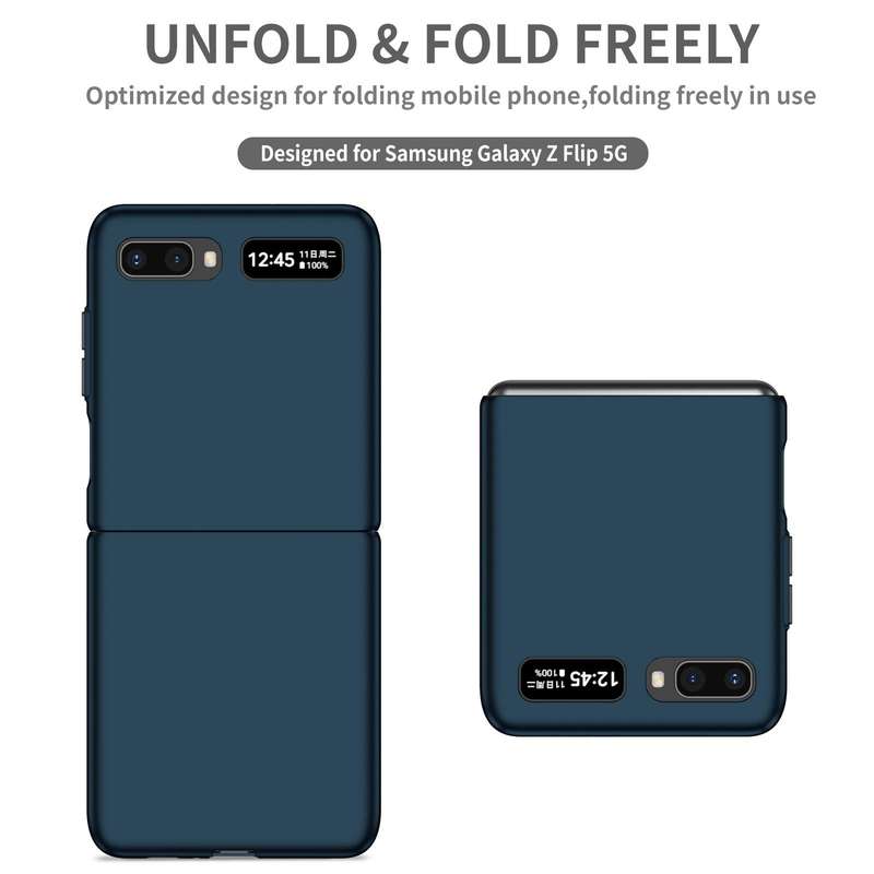 For Samsung Galaxy Z Flip 5G Armor Foldable Phone Case(Dark Blue)