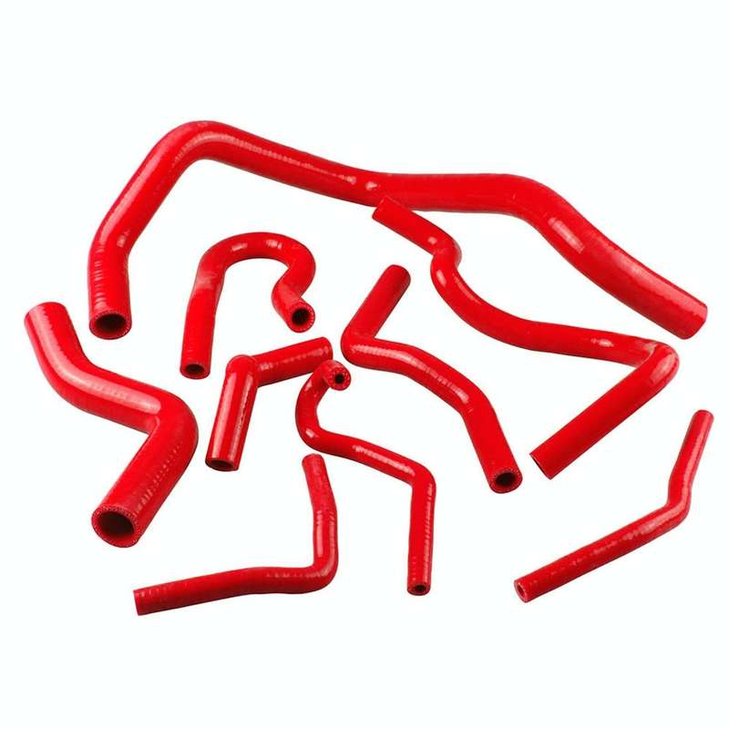 9 PCS Auto Silicone Radiator Hose Kit for Honda Civic D15 D16 EG EK 1992-2000(Red)